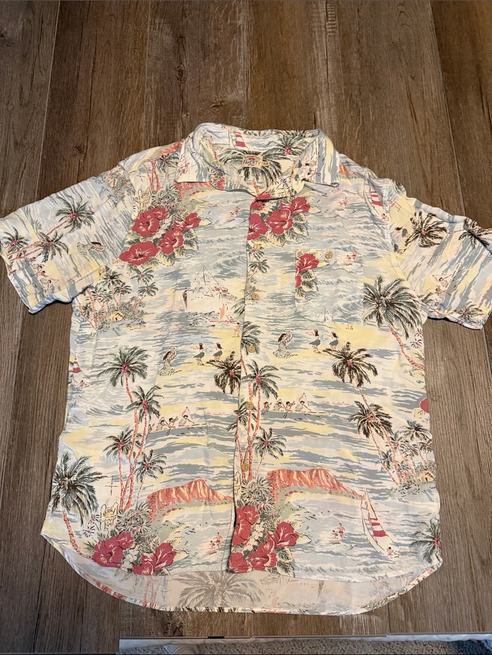 Faherty Tropical Floral Short-Sleeve Button-Down Shirt